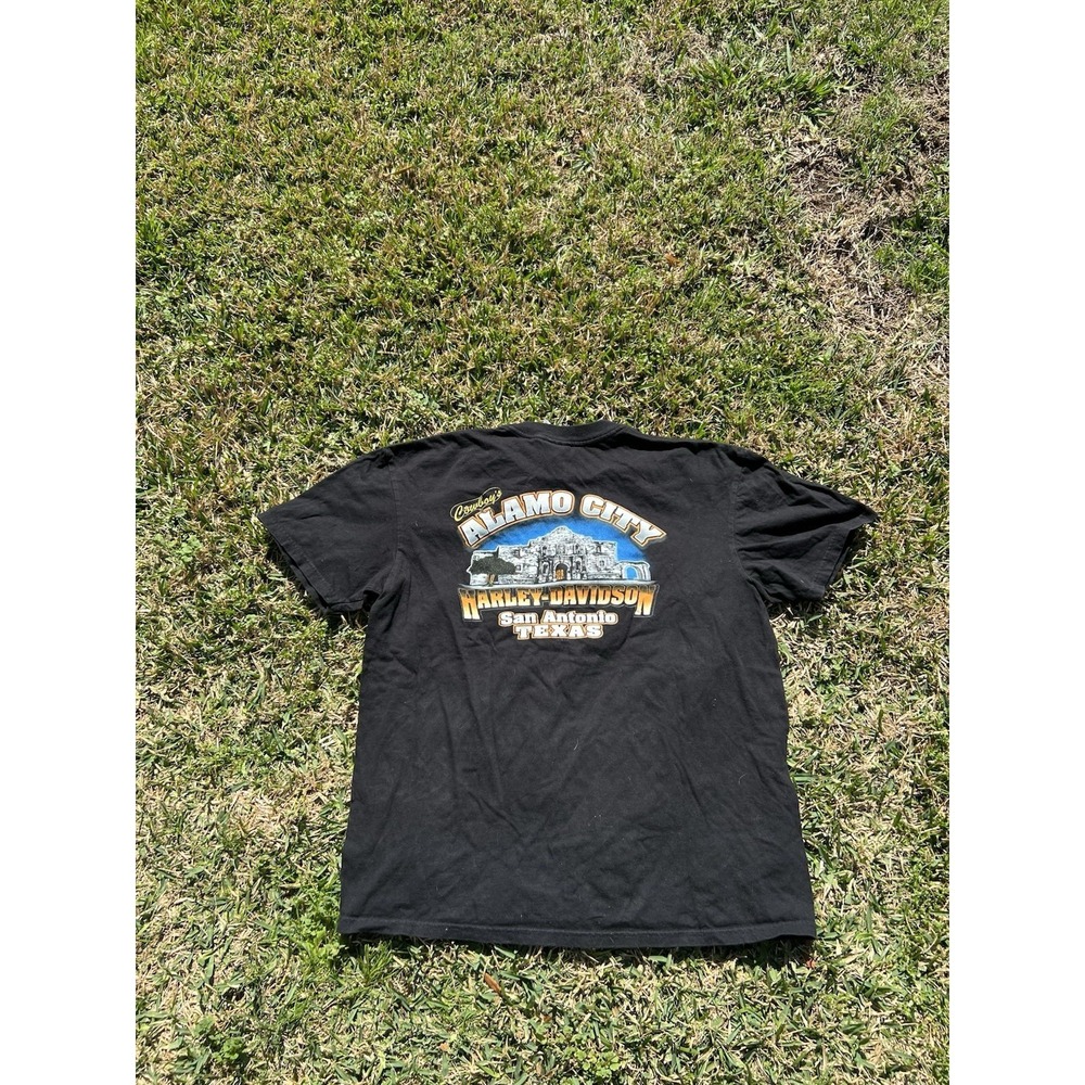 Vintage San Antonio TX Harley Davidson T Shirt Black Graphic Tee Mens XL - Picture 6 of 8